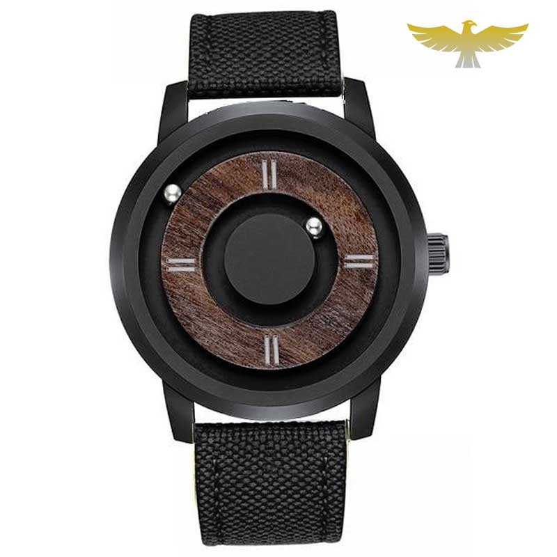 Montre en bois homme magnétique à quartz