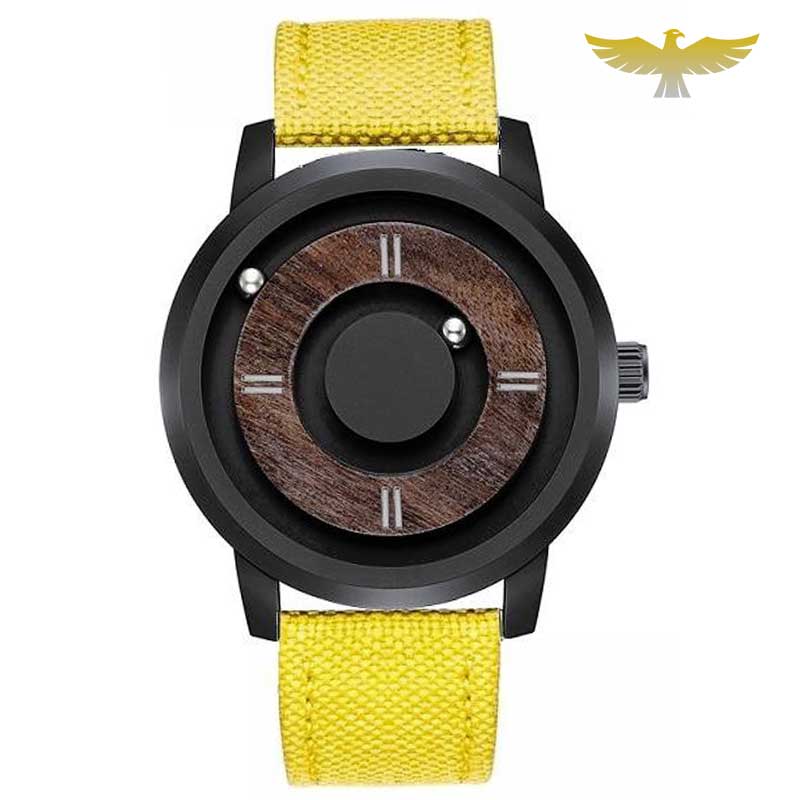 Montre en bois homme magnétique à quartz