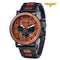 Montre en bois homme triple chronographe quartz Acajou