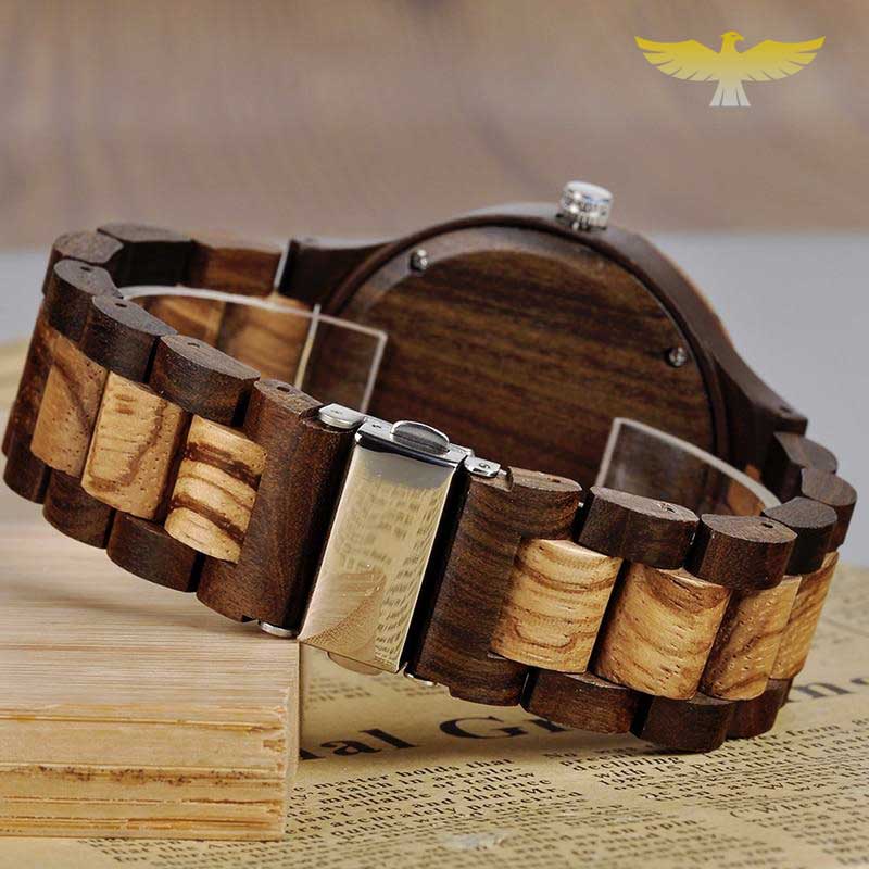 Montre en bois personnalisable et boite en bambou