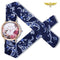 Montre foulard à fleurs Bleu