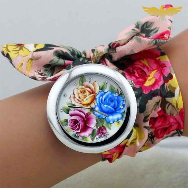 MONTRE FOULARD À FLEURS ROSALINDA