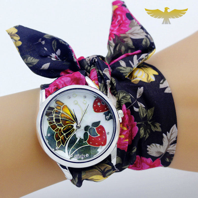 Montre foulard couleur