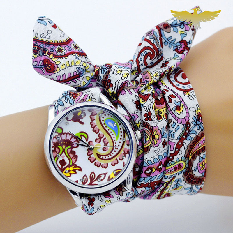 Montre foulard couleur