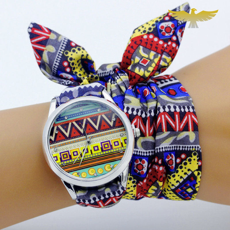 Montre foulard couleur