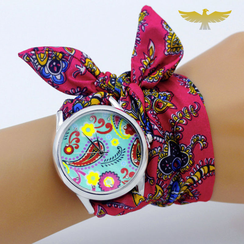 Montre foulard couleur