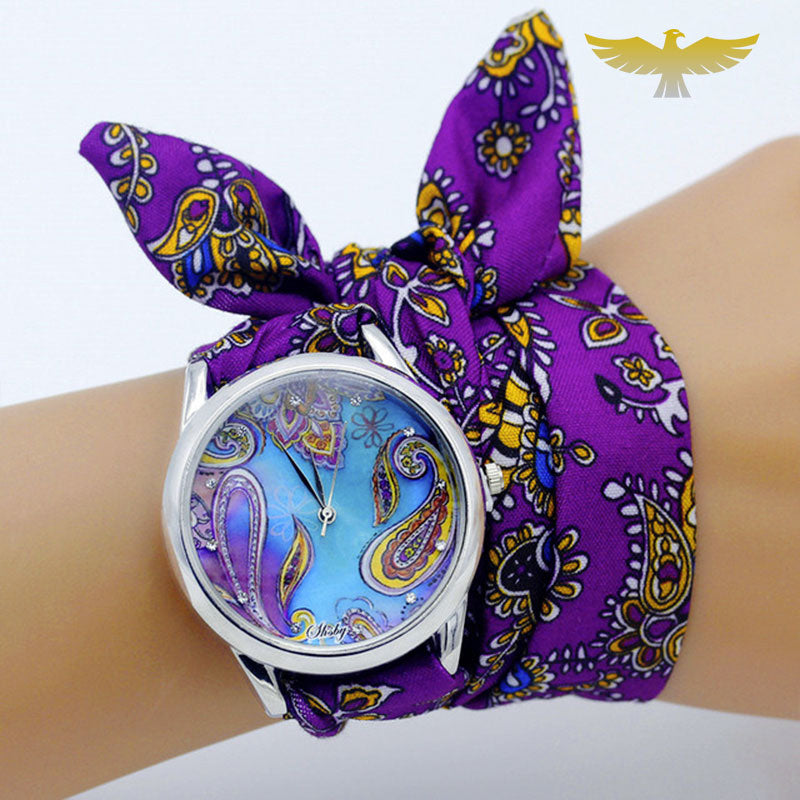 Montre foulard couleur