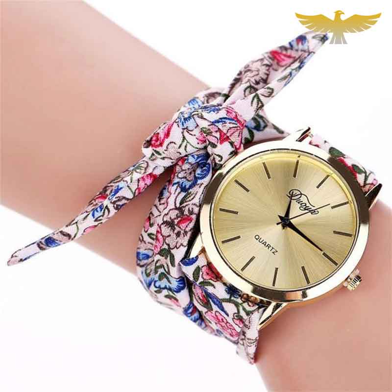 MONTRE FOULARD DUOYA À FLEURS