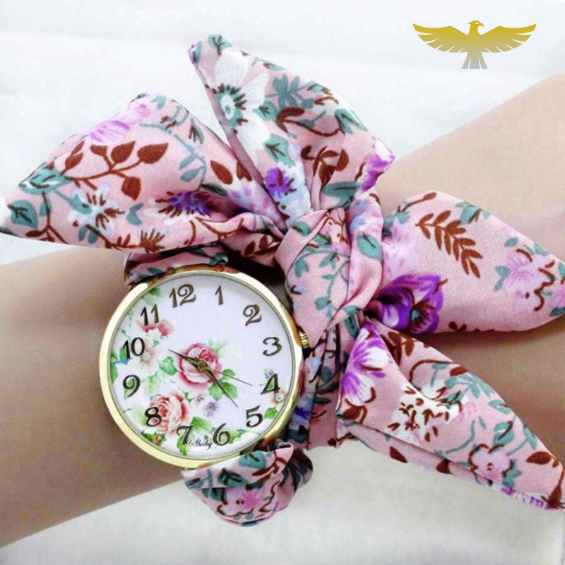 Montre foulard femme bleu