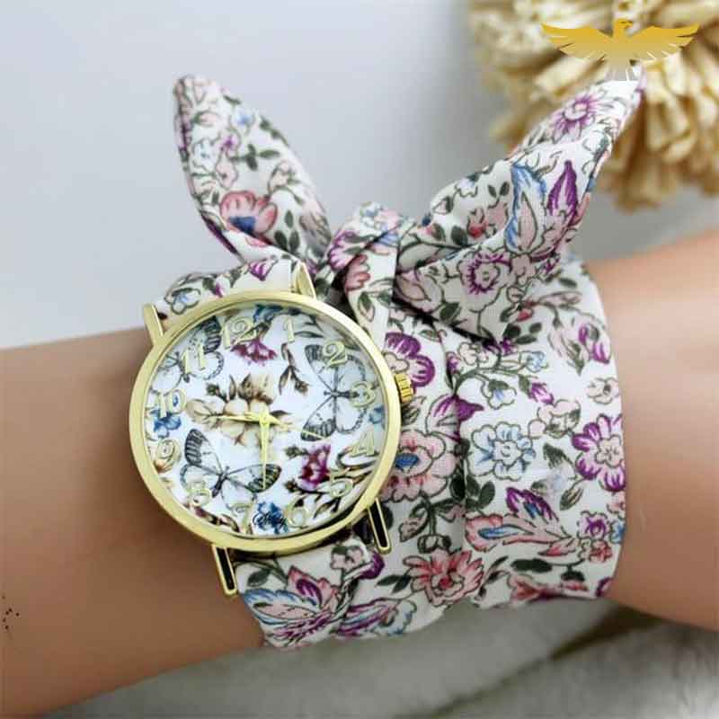 MONTRE FOULARD FEMME BOUQUET FLEURI