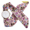 Montre foulard fleurs de printemps Rose