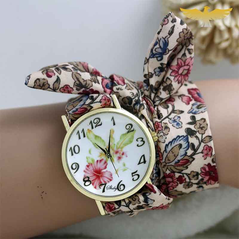 MONTRE FOULARD FLEURS EXOTIQUES