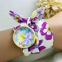 MONTRE FOULARD FLORAL HIBISCUS