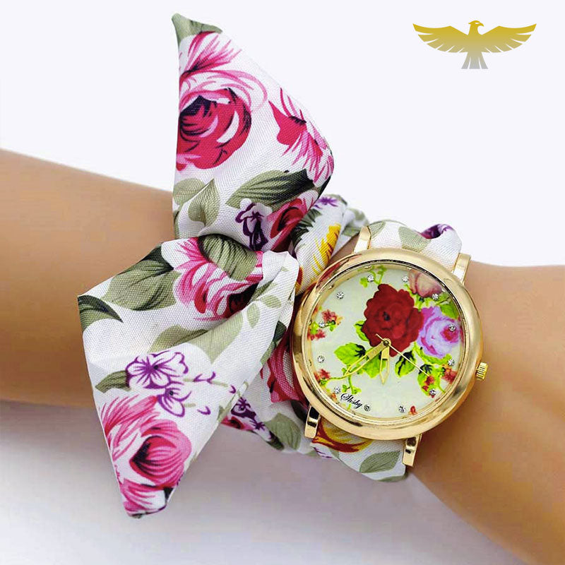 Montre foulard printanière