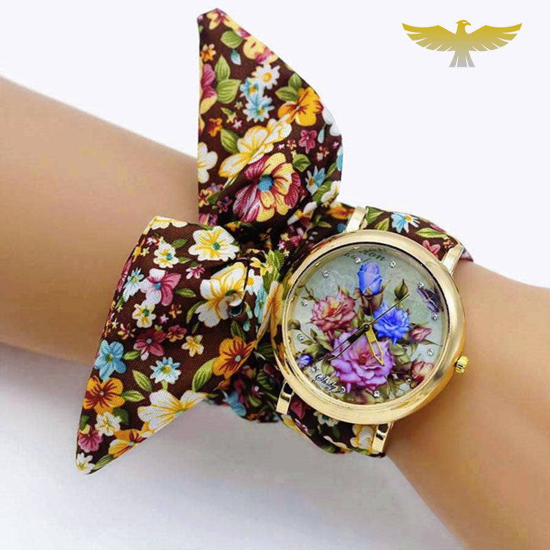 Montre foulard printanière