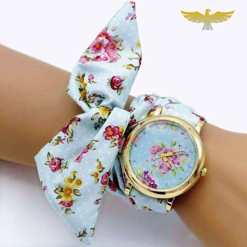 Montre foulard printanière