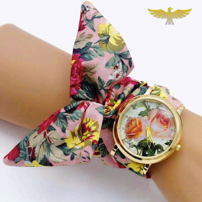 Montre foulard printanière