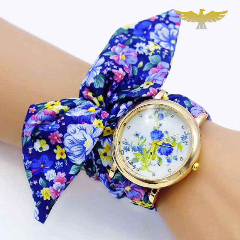 Montre foulard printanière