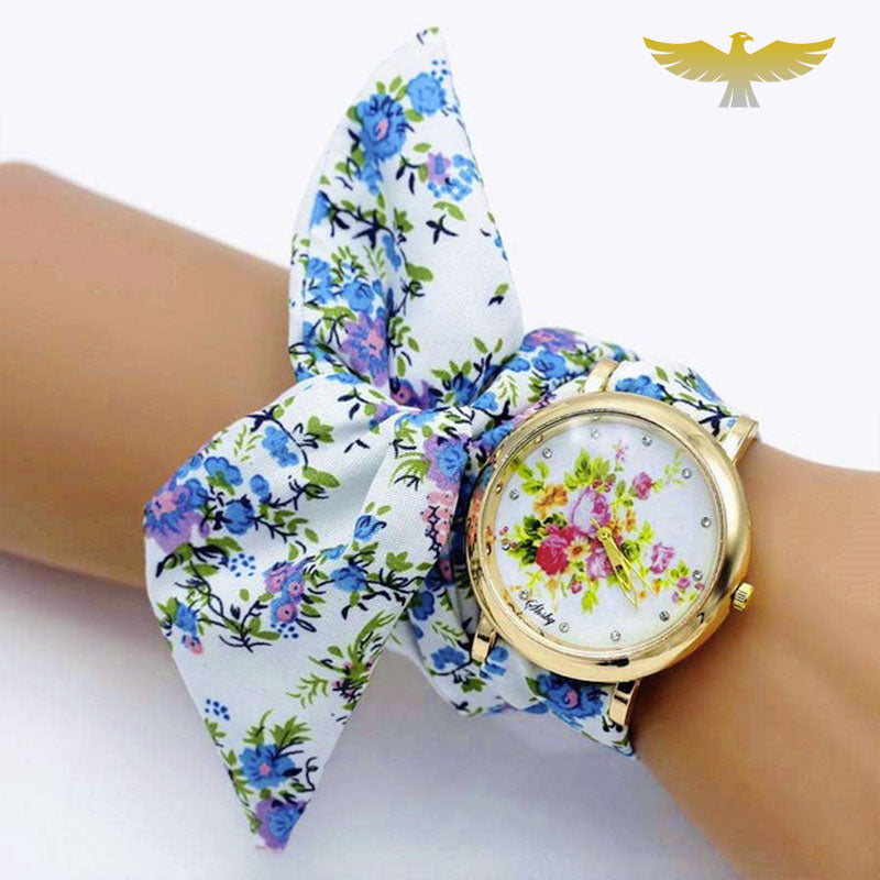 Montre foulard printanière