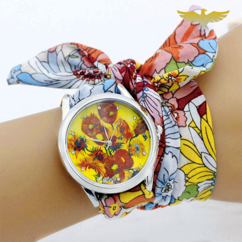 Montre foulard thème création animaux