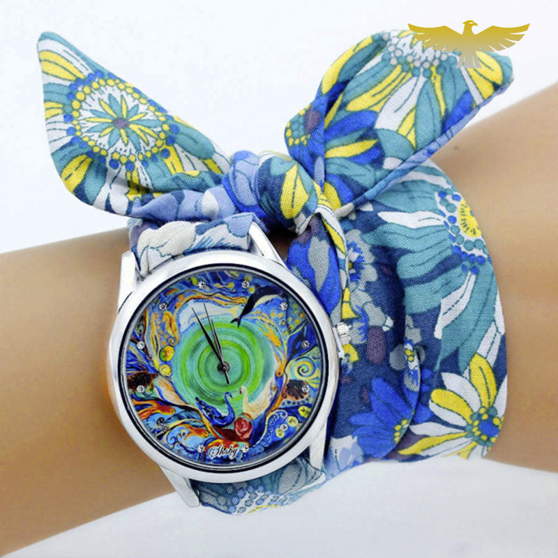 Montre foulard thème création animaux