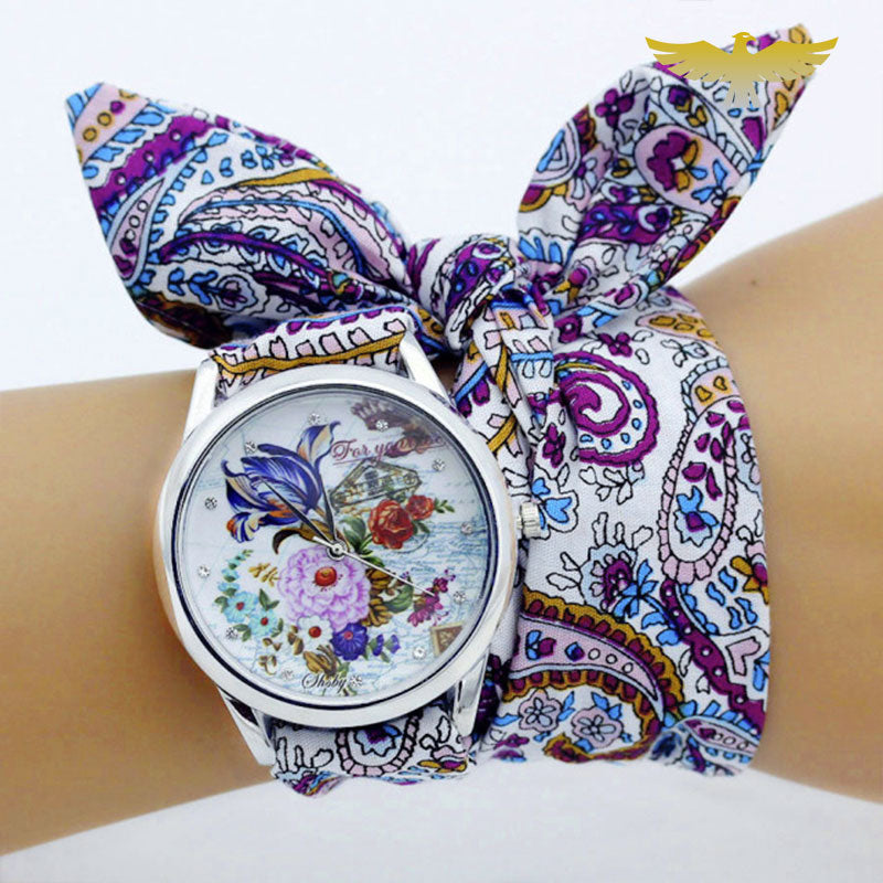 Montre foulard thème création animaux