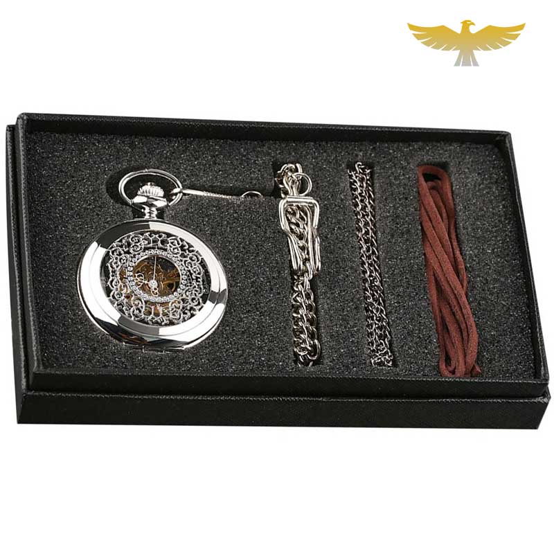 MONTRE GOUSSET ARGENT SAPHIRA AVEC COFFRET CADEAU