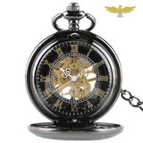 Montre gousset noire steampunk