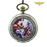 Montre gousset oiseaux et fleurs