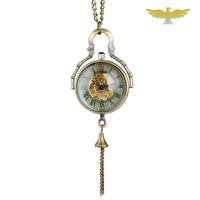 MONTRE GOUSSET STEAMPUNK MÉCANIQUE GLOBE D'OR