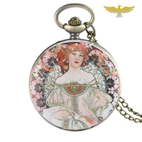 MONTRE PENDENTIF COLLIER DÉESSE DES FLEURS