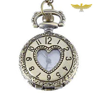 MONTRE COLLIER PENDENTIF PETIT CŒUR GRAVE
