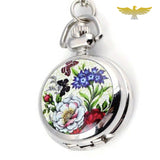 Montre collier à fleurs