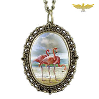 MONTRE FLAMANT ROSE COLLIER