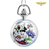 Montre collier à fleurs