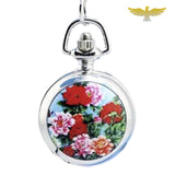 Montre collier à fleurs