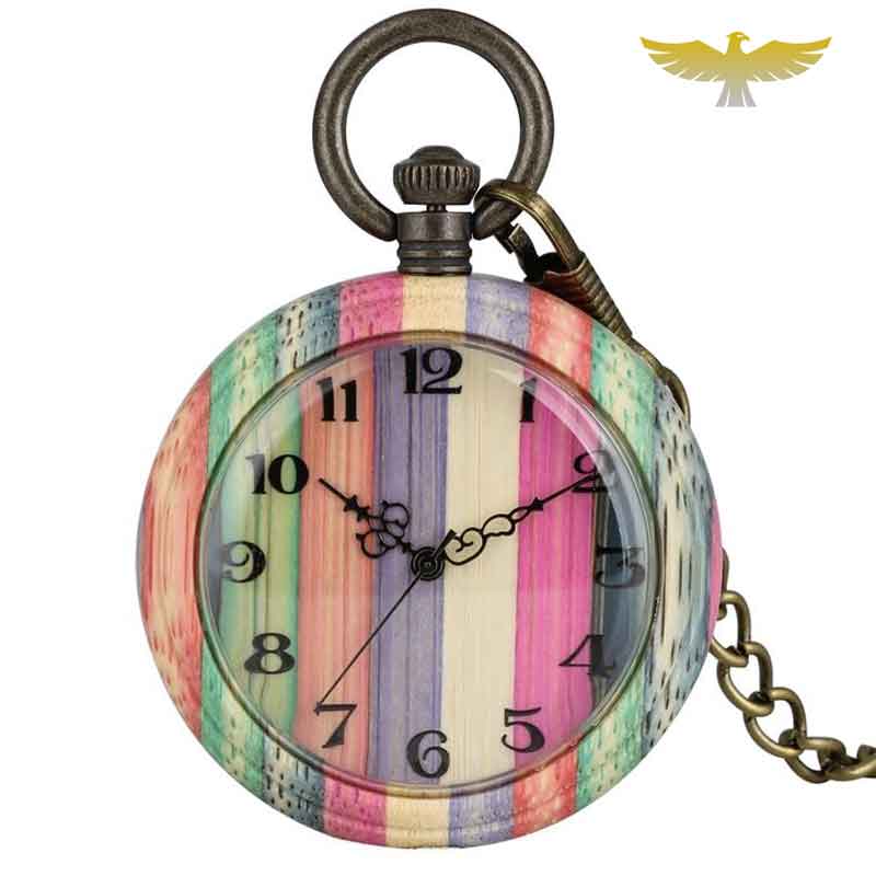 MONTRE DE POCHE GOUSSET EN BOIS GRENADILLE