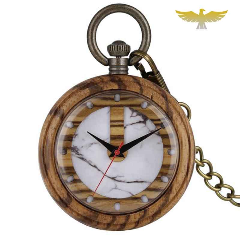 MONTRE DE POCHE GOUSSET EN BOIS MOABI