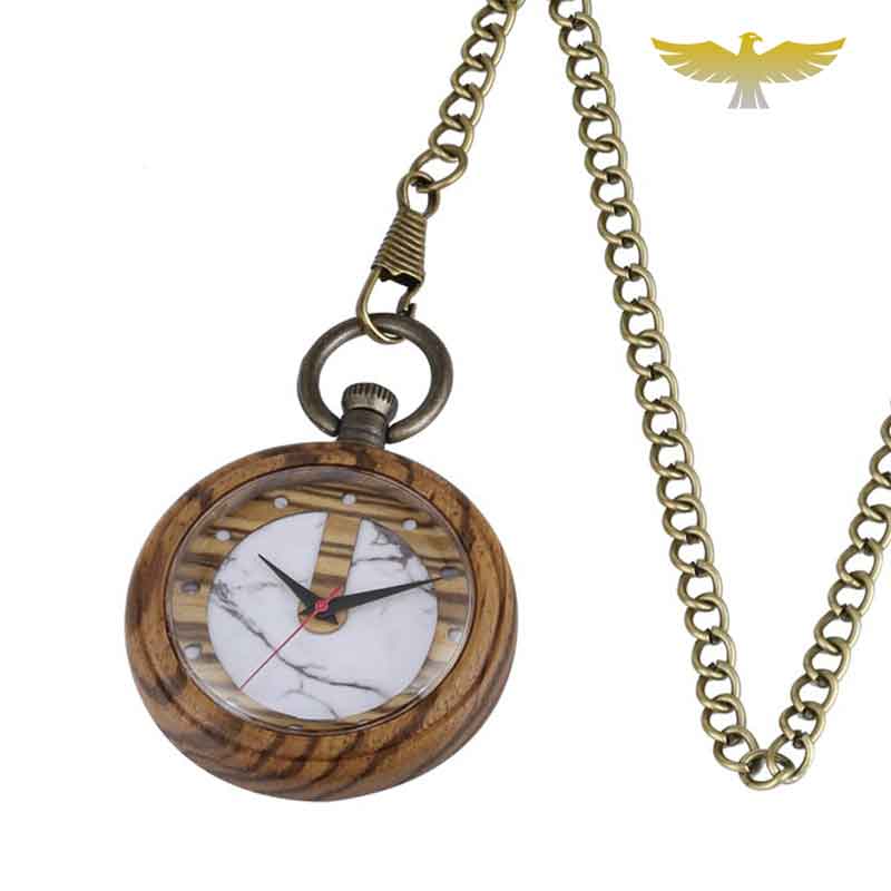 MONTRE DE POCHE GOUSSET EN BOIS MOABI