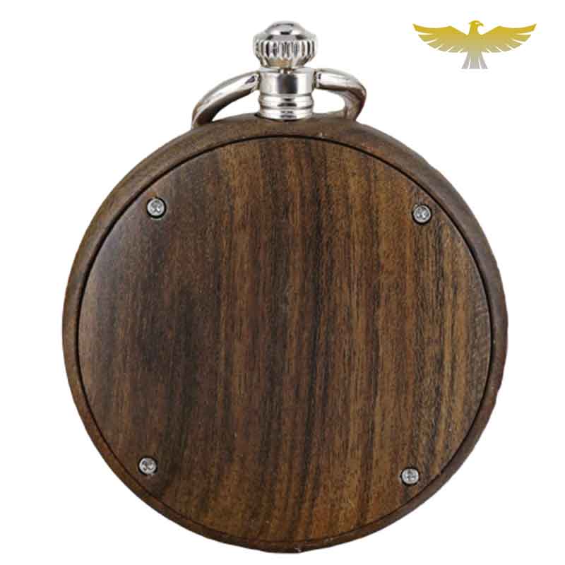 MONTRE DE POCHE GOUSSET EN BOIS WENGUE NOIR