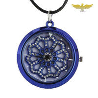 MONTRE PENDENTIF FEMME FLEUR AZURÉE
