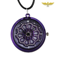 MONTRE COLLIER FLEUR DE DIAMANT POUR FEMME