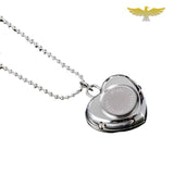 MONTRE COLLIER PENDENTIF EN CŒUR ET DIAMANT ROSE