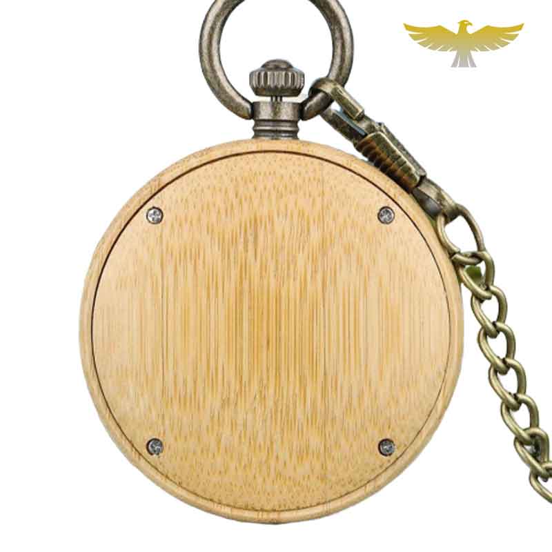 MONTRE DE POCHE GOUSSET EN BOIS ABRICOTIER