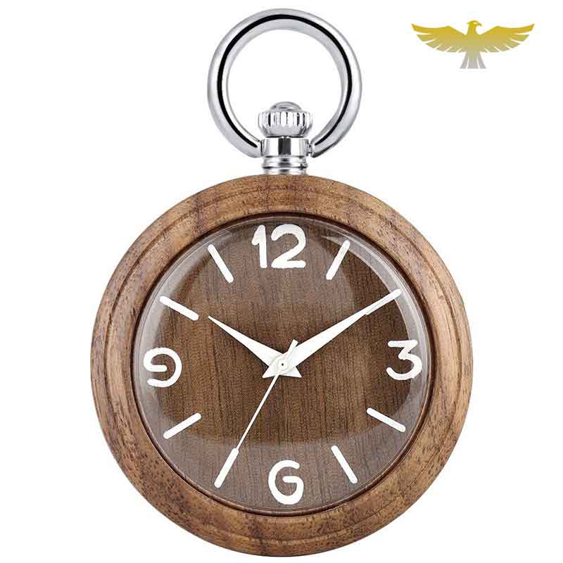 MONTRE DE POCHE GOUSSET EN BOIS AMARANTE