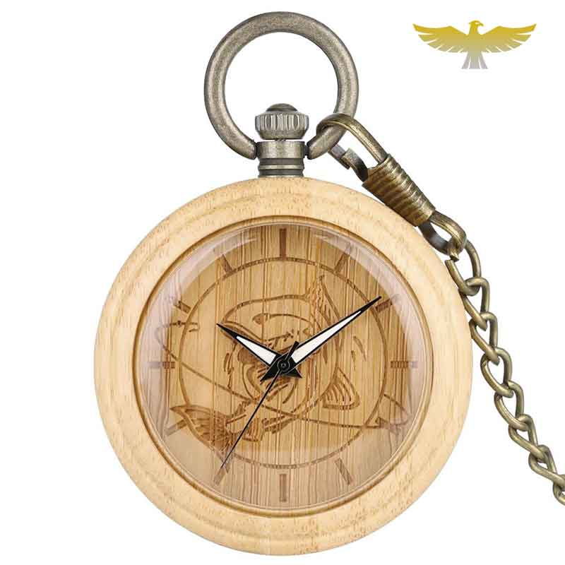 MONTRE DE POCHE GOUSSET EN BOIS CHARME