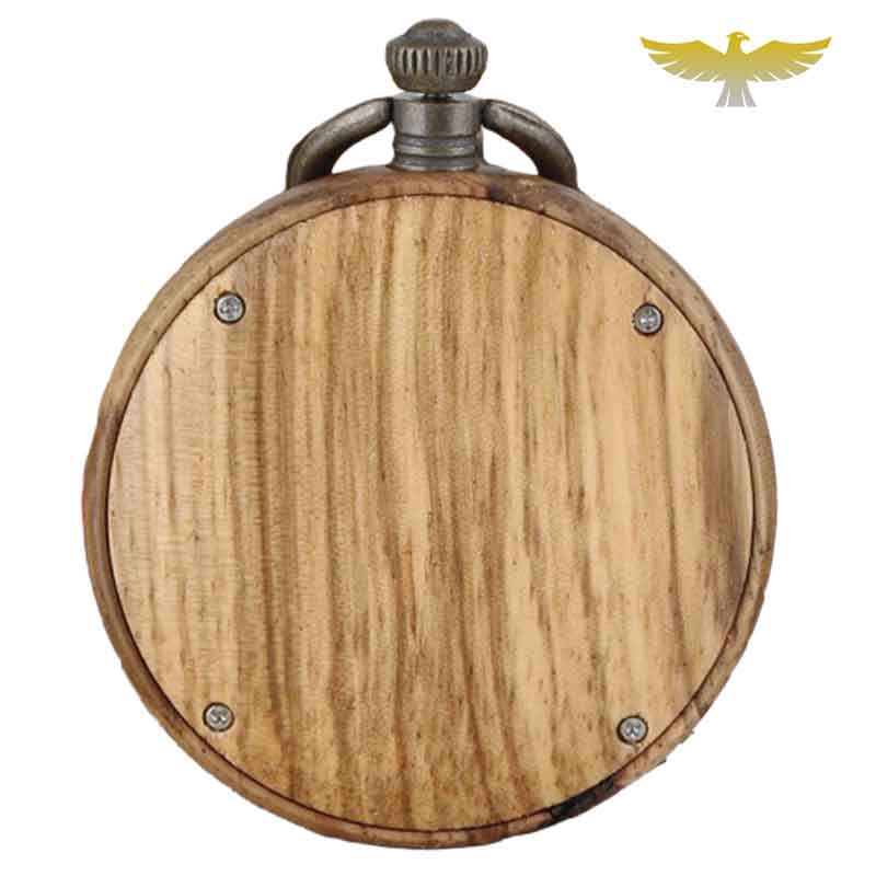 MONTRE DE POCHE GOUSSET EN BOIS IROKO