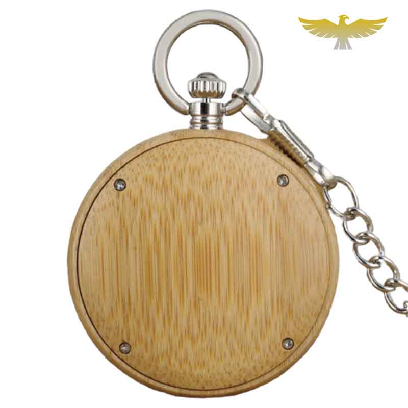 MONTRE DE POCHE GOUSSET EN BOIS LITCHI
