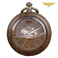 MONTRE DE POCHE GOUSSET EN BOIS MAKORE