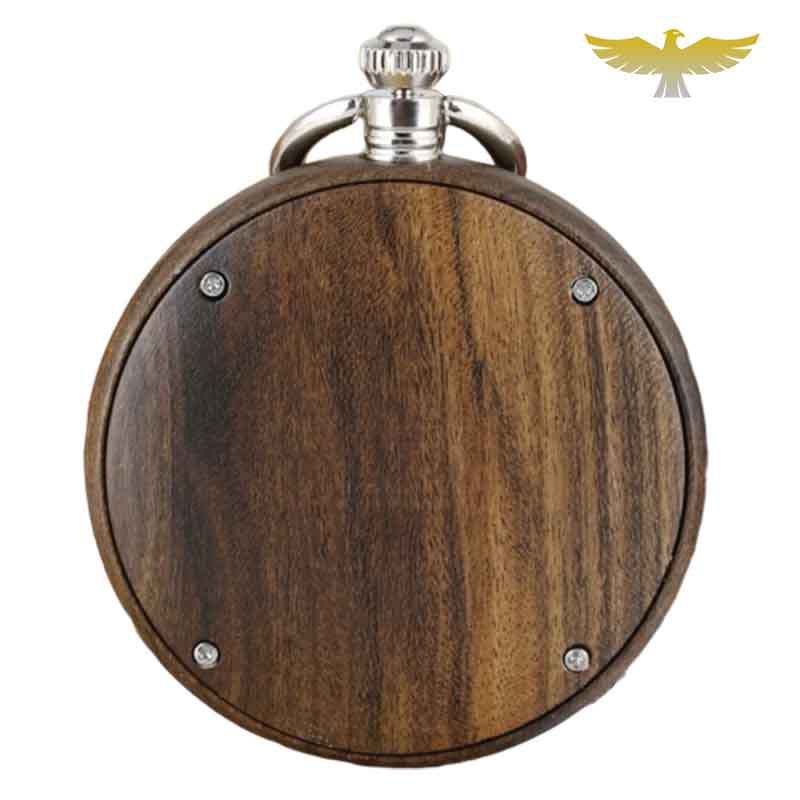 MONTRE DE POCHE GOUSSET EN BOIS TAMARIN NOIR